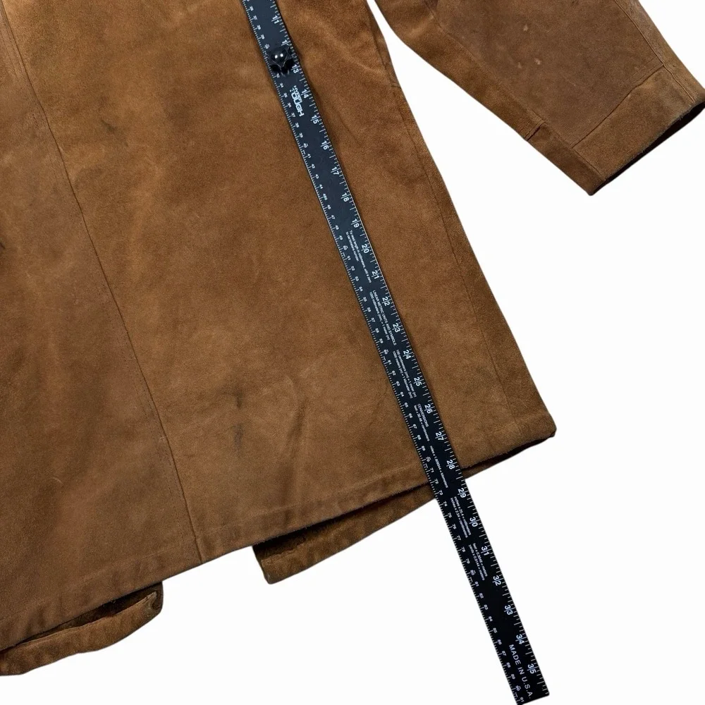 Vintage Silton California‎ Coat Suede Leather Jacket Fur Lined Men's Size 46